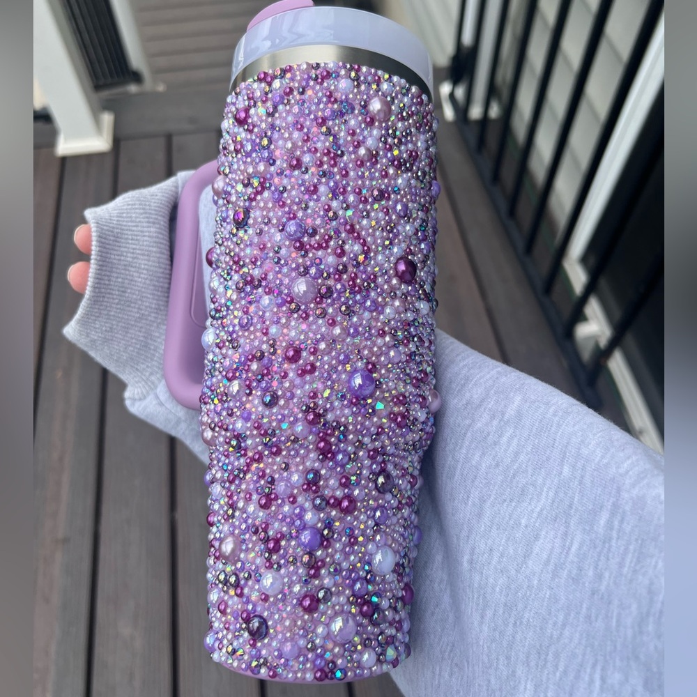 PURPLE PEARL Bedazzled Bling 30oz Stanley - Picture 3 of 3